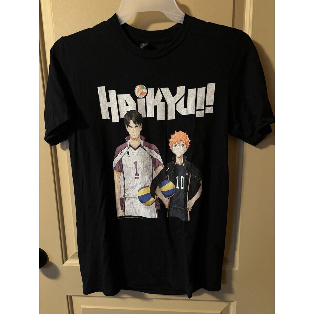 Haikyu!! Black Anime Graphic T-Shirt Women’s Youth Juniors Size Medium Preowned